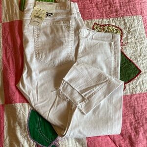 NWT Rag and Bone White Dre Capri Jeans Sz 32